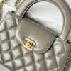 Chanel MM Kelly Shopper Light Gray Handle Bags