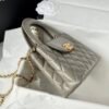 Chanel MM Kelly Shopper Light Gray Handle Bags