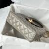 Chanel MM Kelly Shopper Light Gray Handle Bags