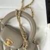 Chanel MM Kelly Shopper Light Gray Handle Bags