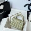 Chanel MM Kelly Shopper Khaki Handle Bags