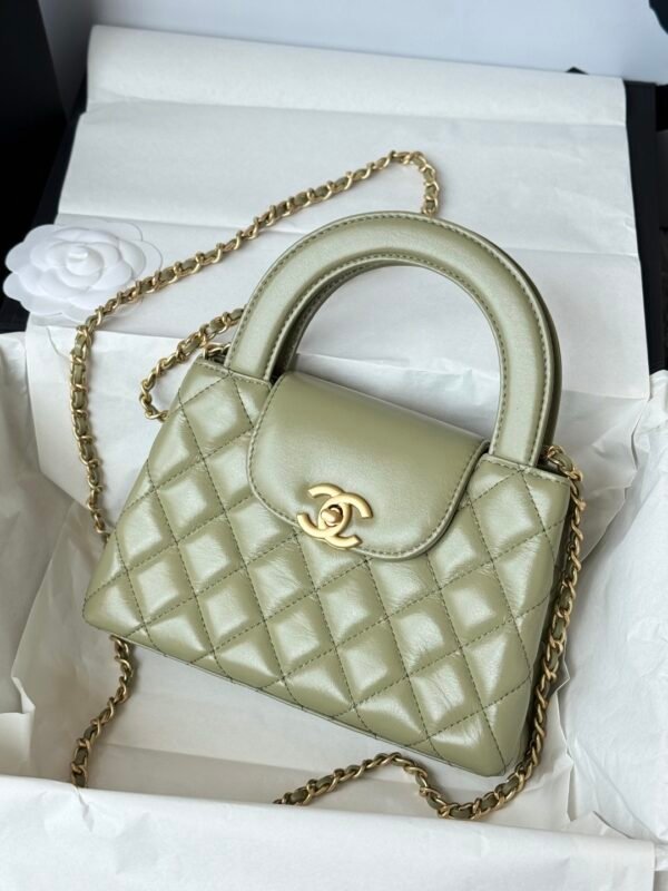 Chanel MM Kelly Shopper Khaki Handle Bags
