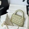 Chanel MM Kelly Shopper Khaki Handle Bags
