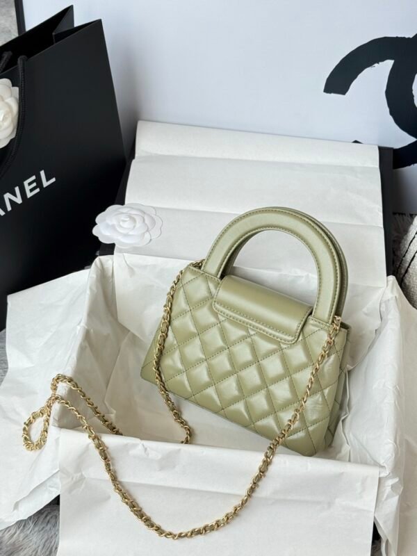 Chanel MM Kelly Shopper Khaki Handle Bags