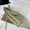 Chanel MM Kelly Shopper Khaki Handle Bags