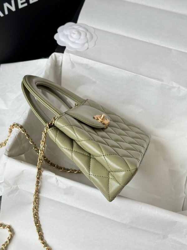 Chanel MM Kelly Shopper Khaki Handle Bags