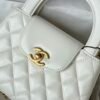 Chanel MM Kelly Shopper White Shiny Handle Bags