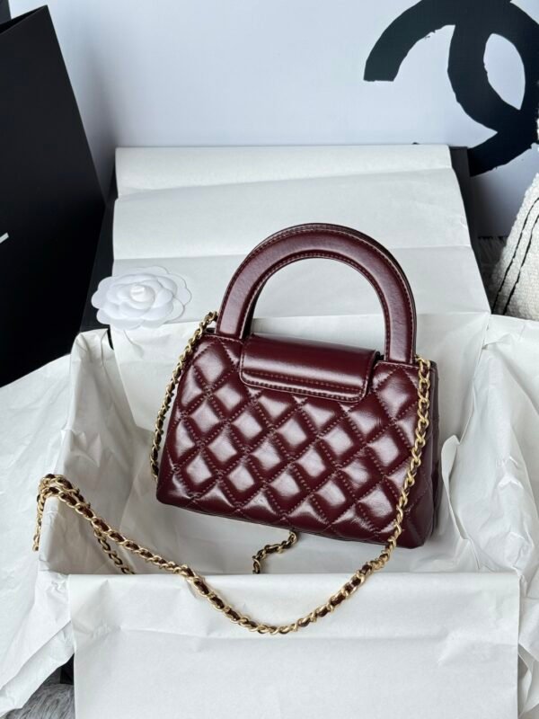 Chanel MM Kelly Shopper Cherry Red Handle Bags