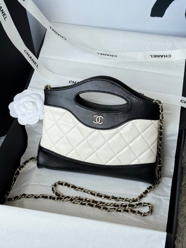 Chanel Shoulder Mini Bag 31 Nano Black × White