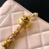 Chanel Pink Lambskin Quilted Small CC Dynasty Vanity Case With Chain [Metal ball series]