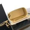 Chanel White Lambskin Quilted Small CC Dynasty Vanity Case With Chain [Metal ball series]