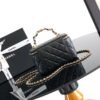 Chanel Black Lambskin Quilted Small CC Dynasty Vanity Case With Chain