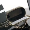 Chanel Black Lambskin Quilted Small CC Dynasty Vanity Case With Chain