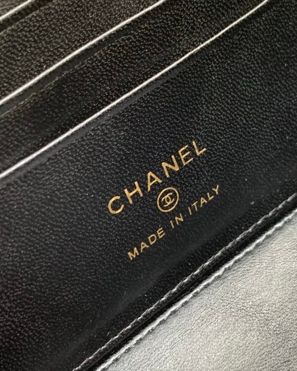 Chanel Black Lambskin Quilted Small CC Dynasty Vanity Case With Chain