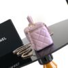 Chanel Purple Lambskin Quilted Small CC Dynasty Vanity Case With Chain
