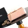 Chanel Lambskin Quilted Mini Top Handle Rectangular Flap Pink