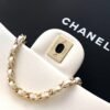 Chanel Lambskin Quilted Mini Top Handle Rectangular Flap White