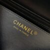 Chanel Lambskin Quilted Mini Top Handle Rectangular Flap Black