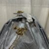 Chanel 25 Small Handbag Metallic Grained Calfskin & Gold-Tone Metal Silvery