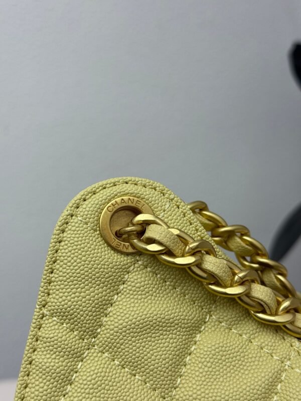 Chanel 25 Small Handbag Grained Calfskin & Gold-Tone Metal Yellow