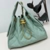 Chanel 25 Small Handbag Grained Calfskin & Gold-Tone Metal Green Caviar