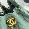 Chanel 25 Small Handbag Grained Calfskin & Gold-Tone Metal Green Caviar