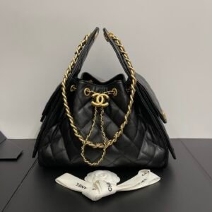 Chanel 25 Small Handbag Grained Calfskin & Gold-Tone Metal Black