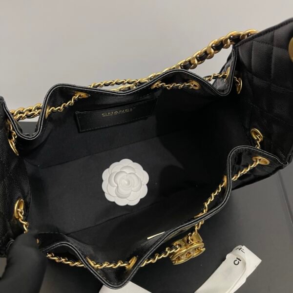 Chanel 25 Small Handbag Grained Calfskin & Gold-Tone Metal Black