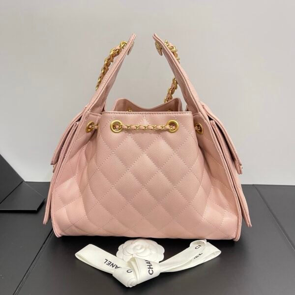 Chanel 25 Small Handbag Grained Calfskin & Gold-Tone Metal Light Pink