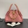Chanel 25 Small Handbag Grained Calfskin & Gold-Tone Metal Pink