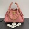 Chanel 25 Small Handbag Grained Calfskin & Gold-Tone Metal Pink