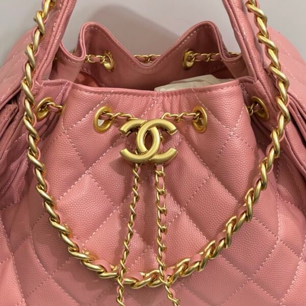 Chanel 25 Small Handbag Grained Calfskin & Gold-Tone Metal Pink