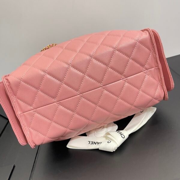 Chanel 25 Small Handbag Grained Calfskin & Gold-Tone Metal Pink