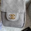 Chanel 25 Medium Handbag Washed Denim & Gold-Tone Metal Grey