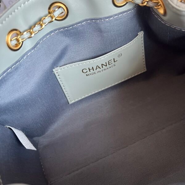 Chanel 25 Medium Handbag Washed Denim & Gold-Tone Metal Grey