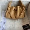Chanel 25 Medium Handbag Washed Denim & Gold-Tone Metal Amber
