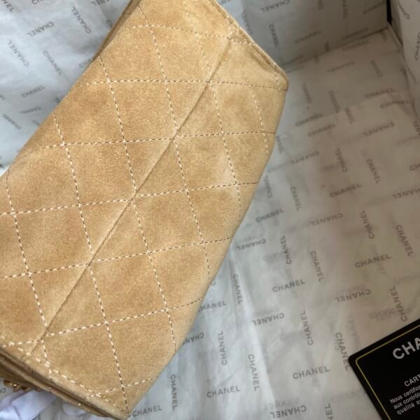 Chanel 25 Medium Handbag Washed Denim & Gold-Tone Metal Amber