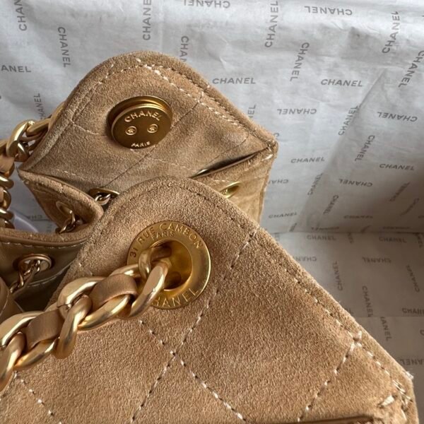 Chanel 25 Medium Handbag Washed Denim & Gold-Tone Metal Amber