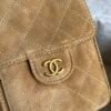 Chanel 25 Big Handbag Washed Denim & Gold-Tone Metal Amber
