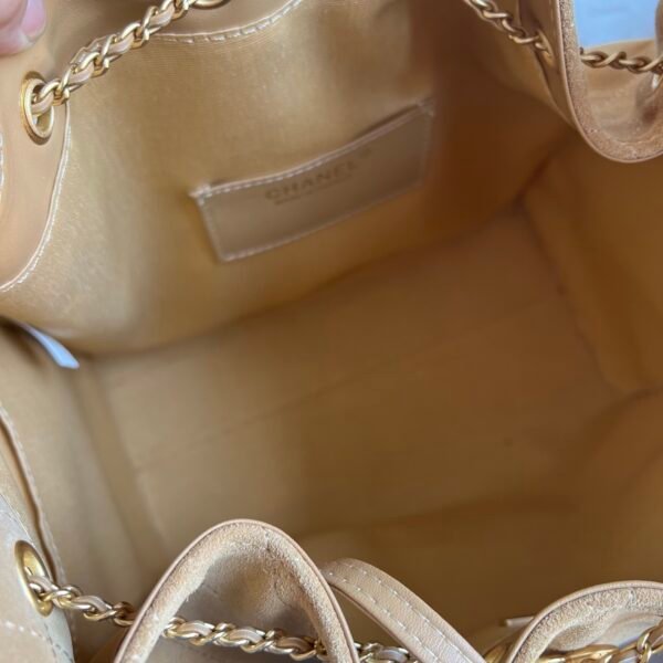 Chanel 25 Big Handbag Washed Denim & Gold-Tone Metal Amber