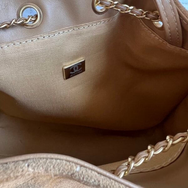 Chanel 25 Big Handbag Washed Denim & Gold-Tone Metal Amber