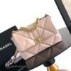 Chanel 19 Handbag Shiny Lambskin, Gold-Tone, Silver-Tone & Ruthenium-Finish Metal Light Pink