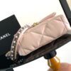Chanel 19 Handbag Shiny Lambskin, Gold-Tone, Silver-Tone & Ruthenium-Finish Metal Light Pink