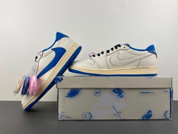 Jordan 1 Retro Low OG SP Fragment x Travis Scott Sail Military Blue DM7866-104