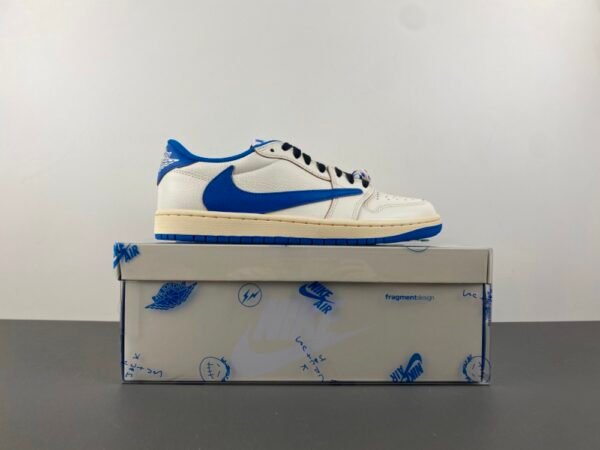 Jordan 1 Retro Low OG SP Fragment x Travis Scott Sail Military Blue DM7866-104