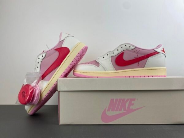 Jordan 1 Retro Low OG SP Travis Scott Sail Tropical Pink  IQ7604-101