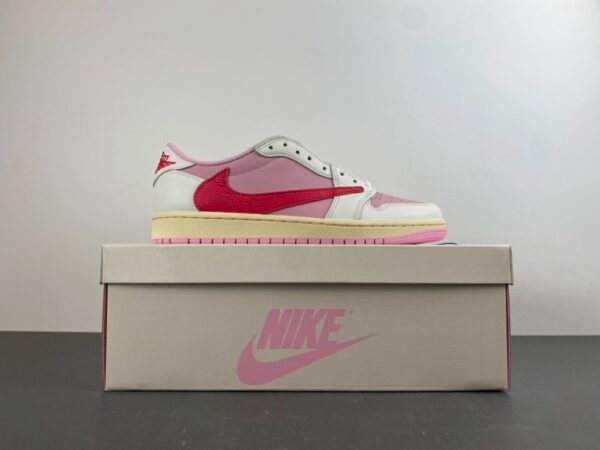 Jordan 1 Retro Low OG SP Travis Scott Sail Tropical Pink  IQ7604-101