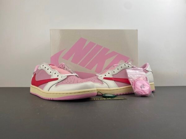 Jordan 1 Retro Low OG SP Travis Scott Sail Tropical Pink  IQ7604-101