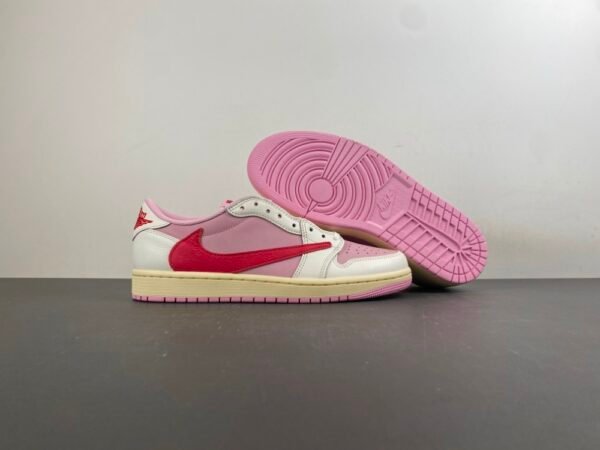 Jordan 1 Retro Low OG SP Travis Scott Sail Tropical Pink  IQ7604-101